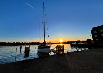 A picture of the sunset at Wivenhoe Waterfront